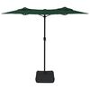 vidaXL parasol m. dobbelt parasoldug 316x145 cm grøn