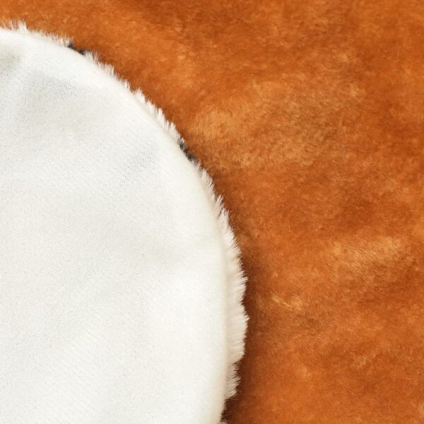 vidaXL l&oslash;vet&aelig;ppe plys 205 cm brun