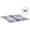 vidaXL hynder til havestol 2 stk. 50x50x3 cm oxfordstof gr&aring;ternet