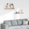 vidaXL V&aelig;ghylde med hylde 2 pcs R&oslash;d 80 x 9 x 3 cm Konstrueret tr&aelig;
