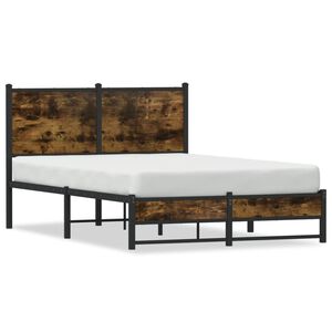 vidaXL sengeramme uden madras 120x190 cm metal r&oslash;get egetr&aelig;sfarve