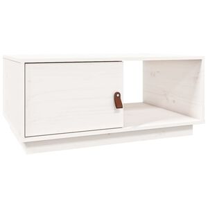 vidaXL sofabord 80x50x35,5 cm massivt fyrretr&aelig; hvid