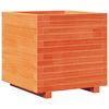 vidaXL plantekasse 50x50x49,5 cm massivt fyrretr&aelig; gyldenbrun