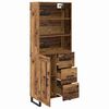 vidaXL Highboard Gammelt tr&aelig; 69,5 x 34 x 180 cm Konstrueret tr&aelig;