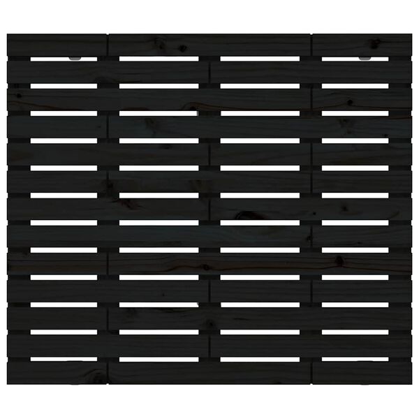 vidaXL sengegavl 96x3x91,5 cm massivt fyrretr&aelig; sort