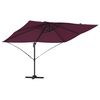 vidaXL Parasol Bordeaux R&oslash;d 351 x 250 x 260 cm Polyester og Aluminium
