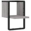 vidaXL v&aelig;ghylde med stang 20x25x30 cm gr&aring; sonoma-eg