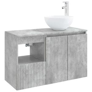 vidaXL Badev&aelig;relsesskabs&aelig;t 2 stk. Betongr&aring; 79,5 x 35 x 80 cm