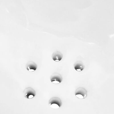 vidaXL væghængt urinal med skylleventil keramisk hvid
