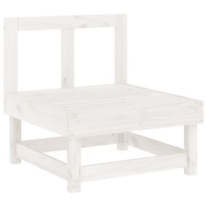 vidaXL midtermodul til havesofa massivt fyrretr&aelig; hvid