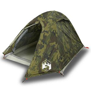 vidaXL 2-personers campingtelt vandt&aelig;t kuppel camouflage