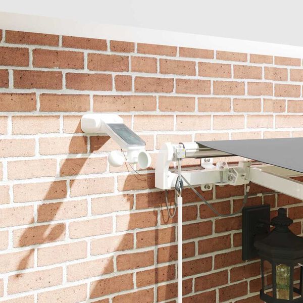 vidaXL Markiseramme med LED -strimmellys Hvid 500 × 300 cm Aluminium