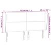 vidaXL sengegavl med kanter 163x23x118/128 cm stof gr&aring;brun