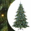 vidaXL Kunstigt Hinged Juletr&aelig; med 300 LED'er Gr&oslash;n 180 cm PVC og St&aring;l