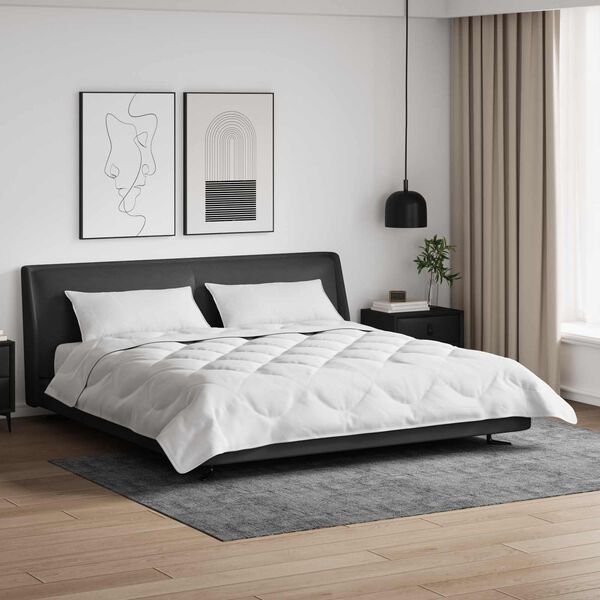 vidaXL Dyne med pude 3 pcs Hvid Mikrofiber