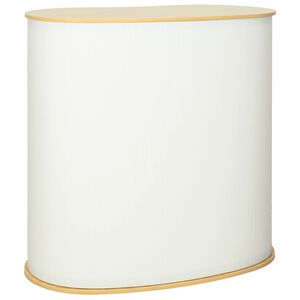 vidaXL Messebord Lys brun og hvid 90 x 48 x 93 cm