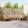 vidaXL Udend&oslash;rs sofagruppe med pude 8 pcs Naturlig og Beige