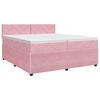 vidaXL Boxmadras med topmadras Lyser&oslash;d 200 x 200 cm Fl&oslash;jl