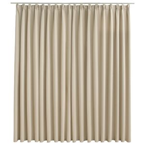 vidaXL m&oslash;rkl&aelig;gningsgardin med kroge 290 x 245 cm beige