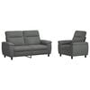 vidaXL Sofa S&aelig;t 2 pcs M&oslash;rkegr&aring; Stof