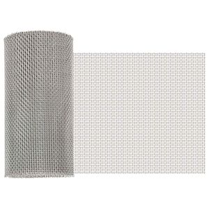 vidaXL Netsk&aelig;rm 20 x 500 cm 8 Mesh Rustfrit st&aring;l 201 S&oslash;lv