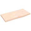 vidaXL bordplade til badev&aelig;relse 60x30x2 cm massivt tr&aelig; ubehandlet