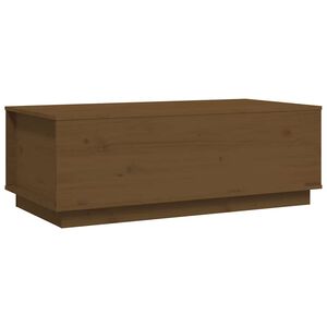 vidaXL sofabord 100x50x35 cm massivt fyrretr&aelig; gyldenbrun