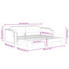 vidaXL daybed med udtr&aelig;k 80x200 cm stof lysegr&aring;