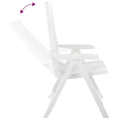 vidaXL havelænestole 2 stk. plastik hvid