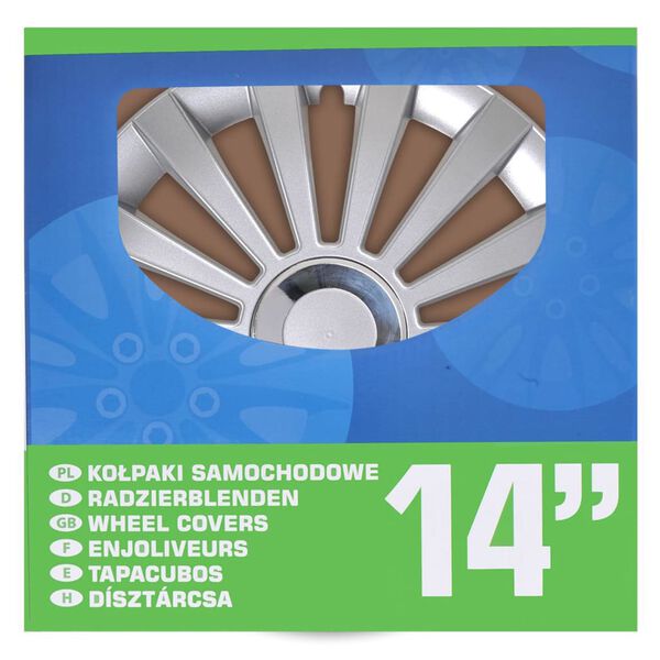 ProPlus hjulkapsler 4 stk. Meridian 14" s&oslash;lvfarvet