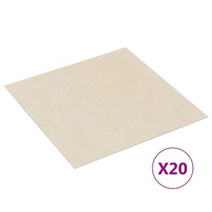 vidaXL selvkl&aelig;bende gulvbr&aelig;dder 20 stk. 1,86 m&sup2; PVC beige