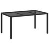 vidaXL Havem&oslash;bel Bord Sort 150 x 90 x 75 cm polyrattan