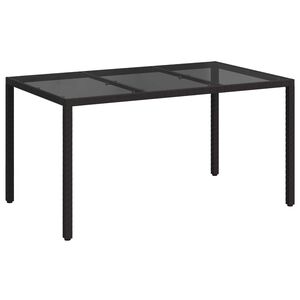 vidaXL Havem&oslash;bel Bord Sort 150 x 90 x 75 cm polyrattan