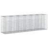 vidaXL Gabion h&oslash;jbed 2 stk. 250 x 50 x 80 cm Galvaniseret st&aring;l S&oslash;lv