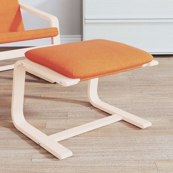 vidaXL fodskammel 51x41x40 cm stof mørkegul