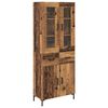 vidaXL Highboard 2 stk. Gammelt tr&aelig; 69,5 x 34 x 180 cm Konstrueret tr&aelig;