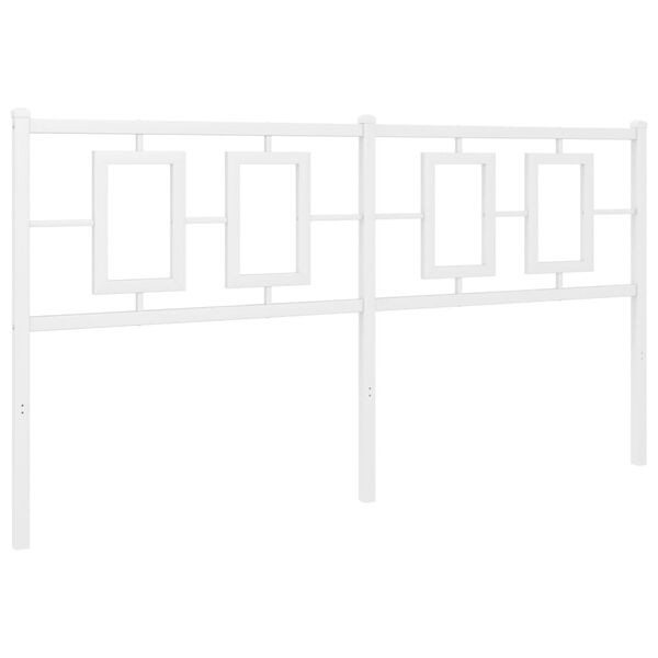vidaXL sengegavl 160 cm metal hvid