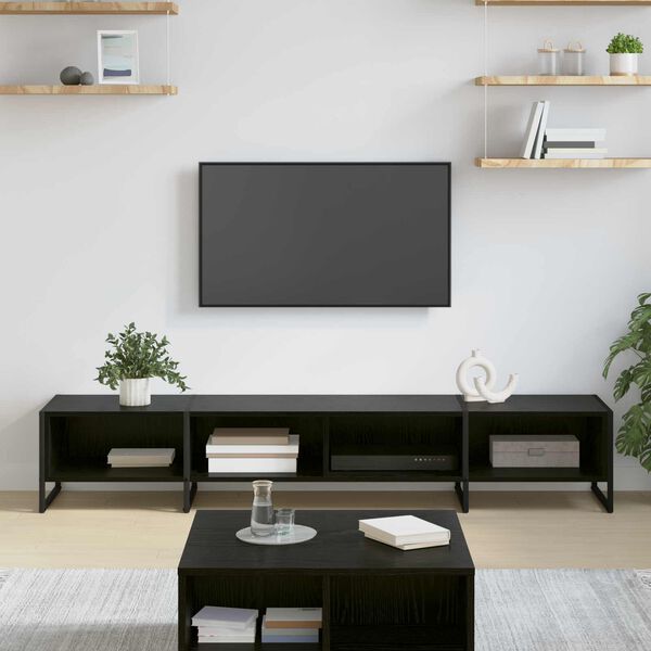 vidaXL TV-skab Sort eg 170.5 x 36 x 30.5 cm Konstrueret tr&aelig;