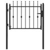 vidaXL Hegnport ASTEN 100 x 75 cm Metal Sort L&aring;ses