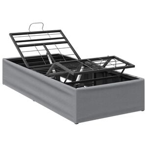 vidaXL Elektrisk Justerbar Sengetramme Lysegr&aring; 200 x 80 x 33,5 cm St&aring;l