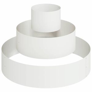vidaXL Have Blomsterkrukke Hvid 90 x 90 x 20 cm Koldvalset st&aring;l