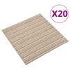 vidaXL T&aelig;ppe 20 pcs Stribet beige 50 x 50 cm 100% Polypropylen