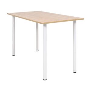 vidaXL spisebord 120x60x73 cm egetr&aelig;sfarvet og hvid