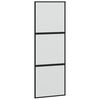 vidaXL skyded&oslash;r 76x205 cm h&aelig;rdet glas og aluminium sort