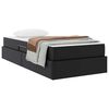 vidaXL Seng med opbevaring og madras med madras 2 pcs Sort L&aelig;der