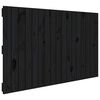 vidaXL sengegavl 108x3x60 cm massivt fyrretr&aelig; sort