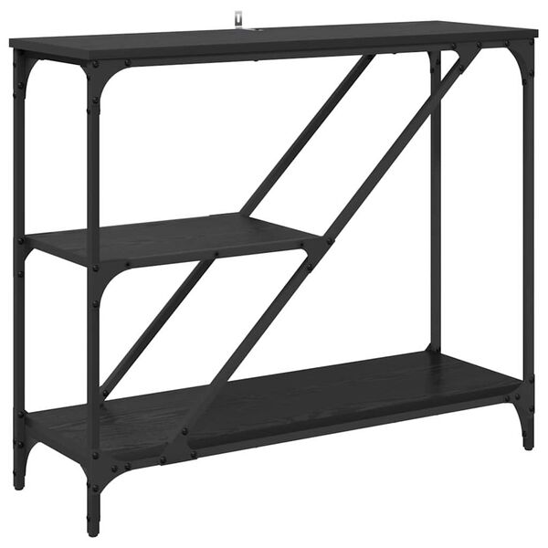 vidaXL Konsolbord Sort eg 88,5 x 30 x 75 cm Konstrueret tr&aelig;