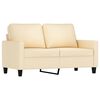 vidaXL sofas&aelig;t 2 dele med hynder stof cremefarvet