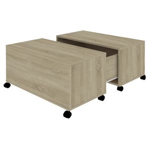 vidaXL sofabord 75x75x38 cm konstrueret tr&aelig; sonoma-eg