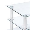 vidaXL tv-bord 90 x 40 x 40 cm hærdet glas transparent